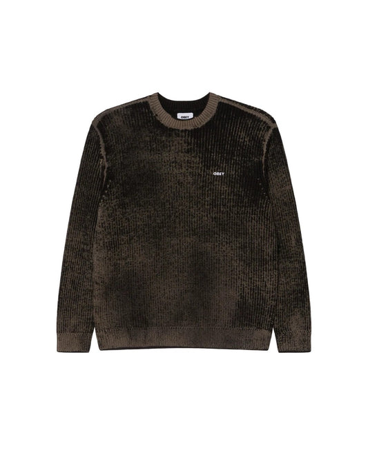 OBEY SPRAY EFFECT SWEATER - BLACK MULTI