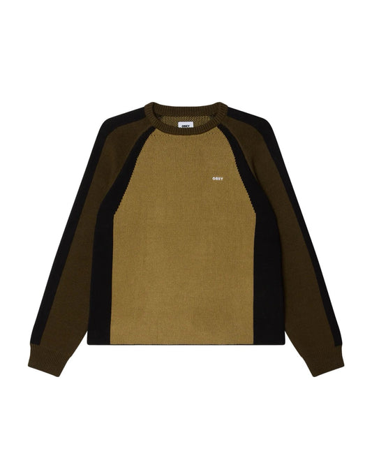 RAGLAN CREW NECK SWEATER - MERMAID GREEN MULTI