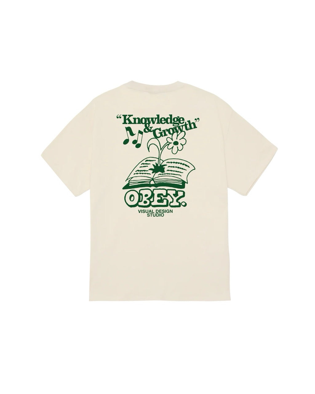 KNOWLEDGE & GROWTH CLASSIC T-SHIRT - CREAM