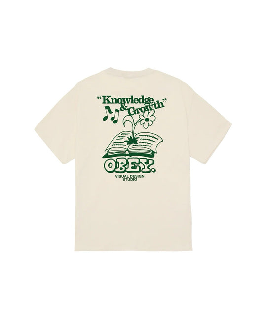 KNOWLEDGE & GROWTH CLASSIC T-SHIRT - CREAM