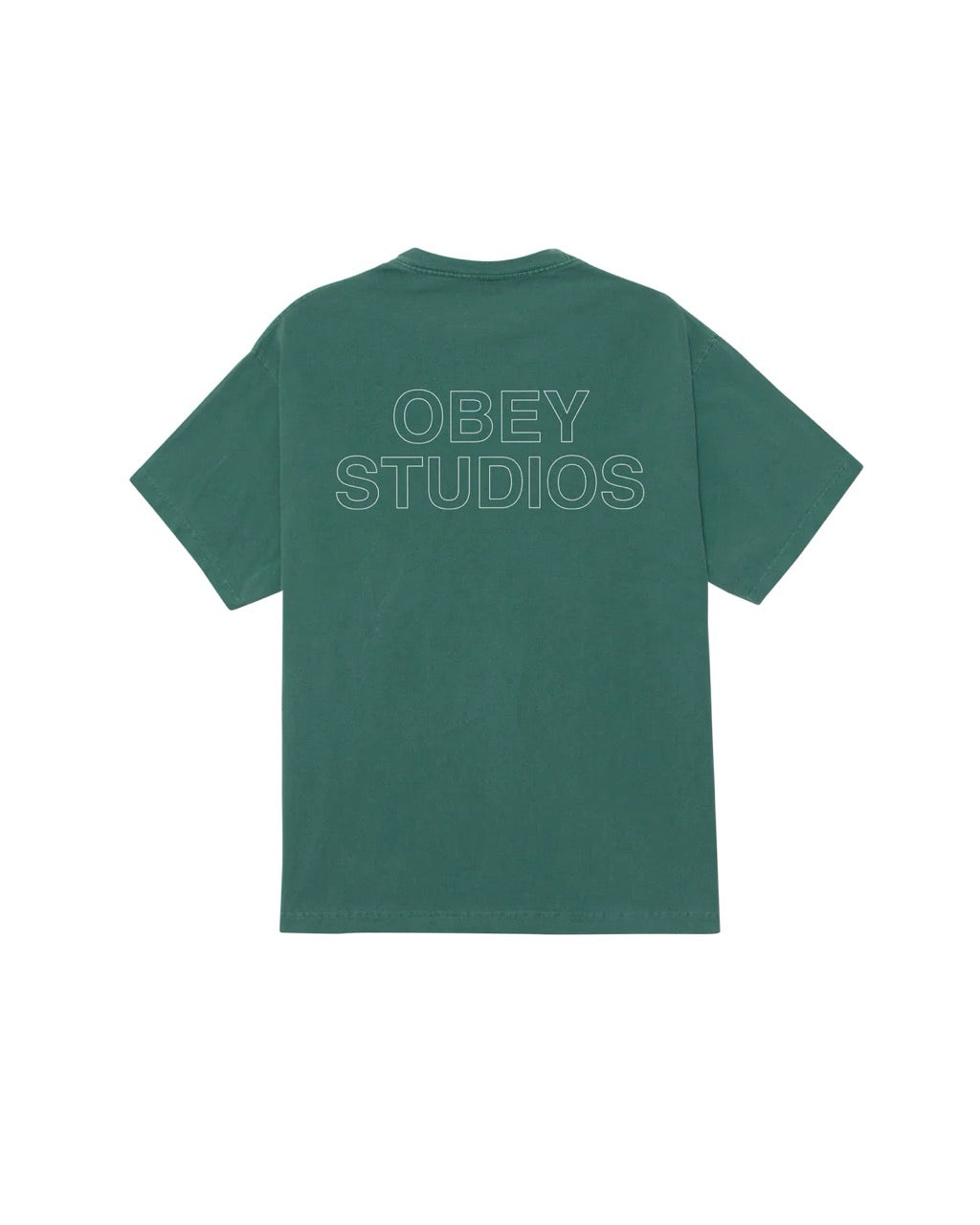 OBEY STUDIOS OUTLINE PIGMENT T-SHIRT - RAINFORREST