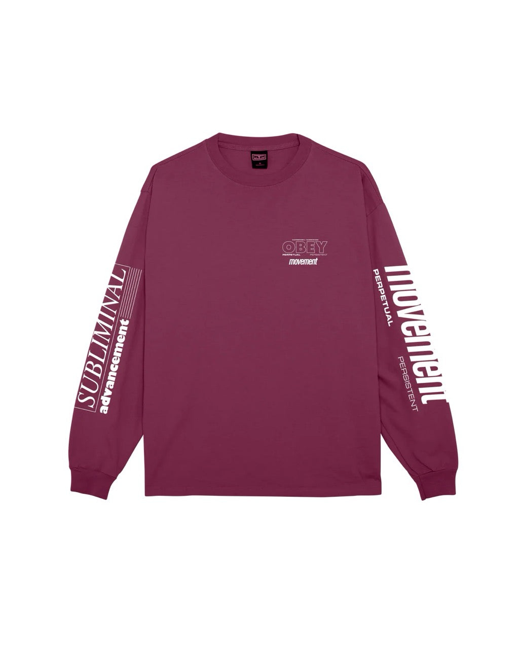 PERSISTENT MOVEMENT PIGMENT LS T-SHIRT - BERRY