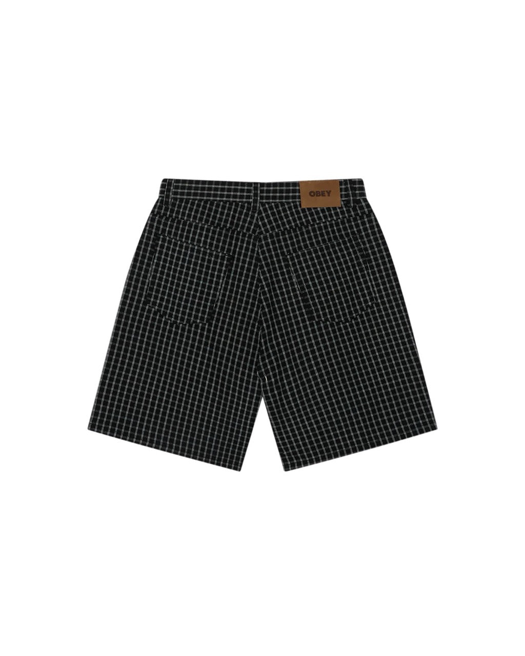 PLAID BAGGY DENIM SHORT