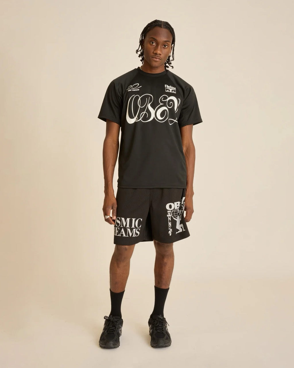EASY COSMIC DREAMS MESH SHORT - BLACK