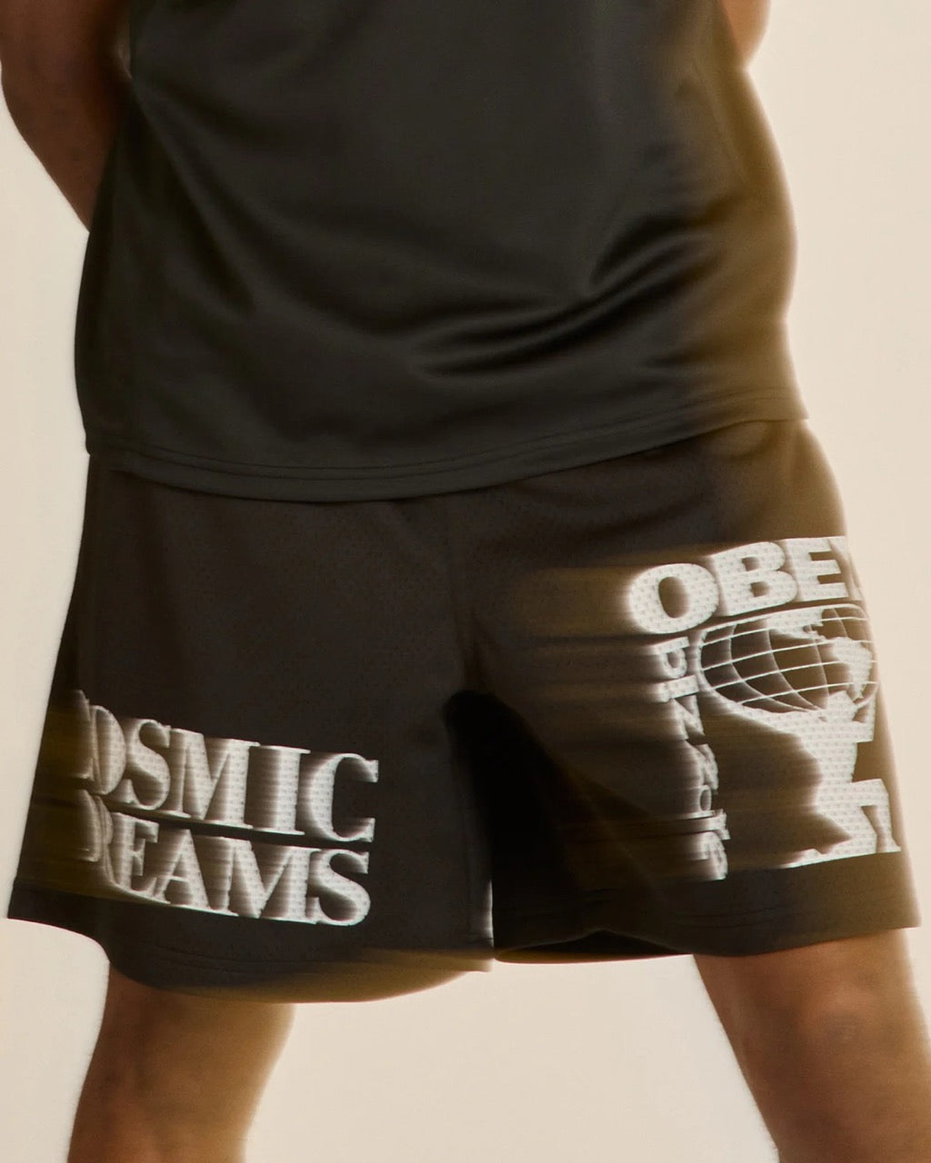 EASY COSMIC DREAMS MESH SHORT - BLACK