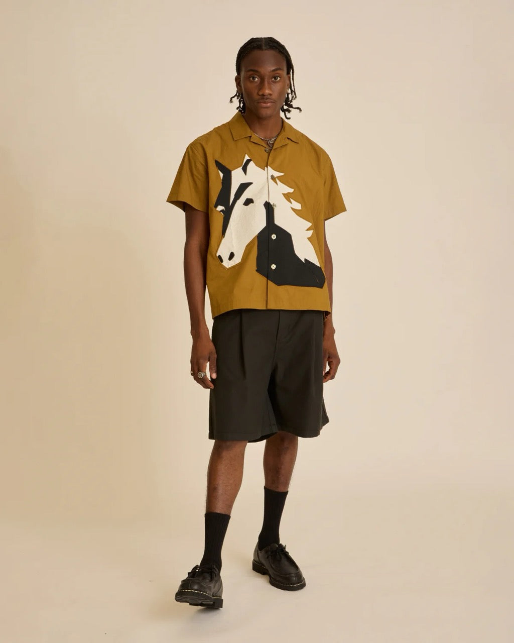 BEAU SS SHIRT - Brown