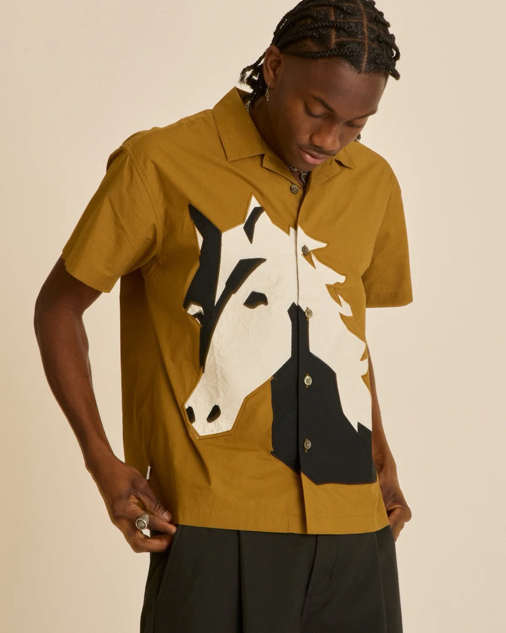 BEAU SS SHIRT - Brown
