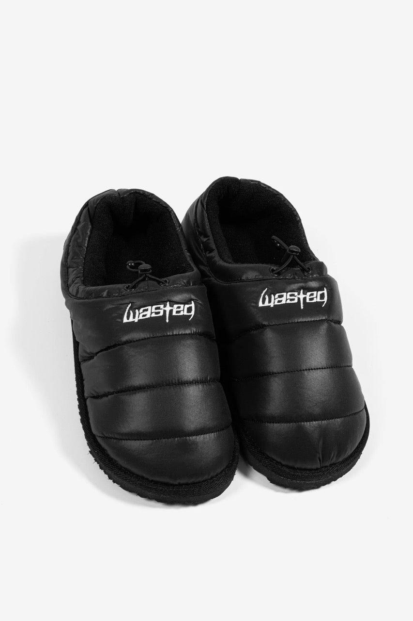 BLADE PUFFER SLIPPERS - BLACK