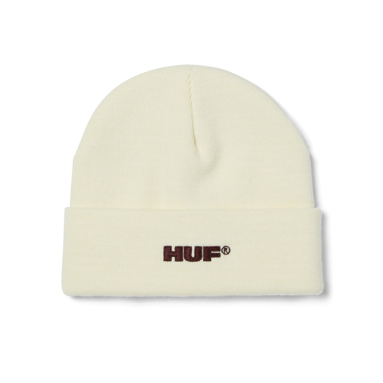 ALL CAPS CUFF BEANIE - CREAM