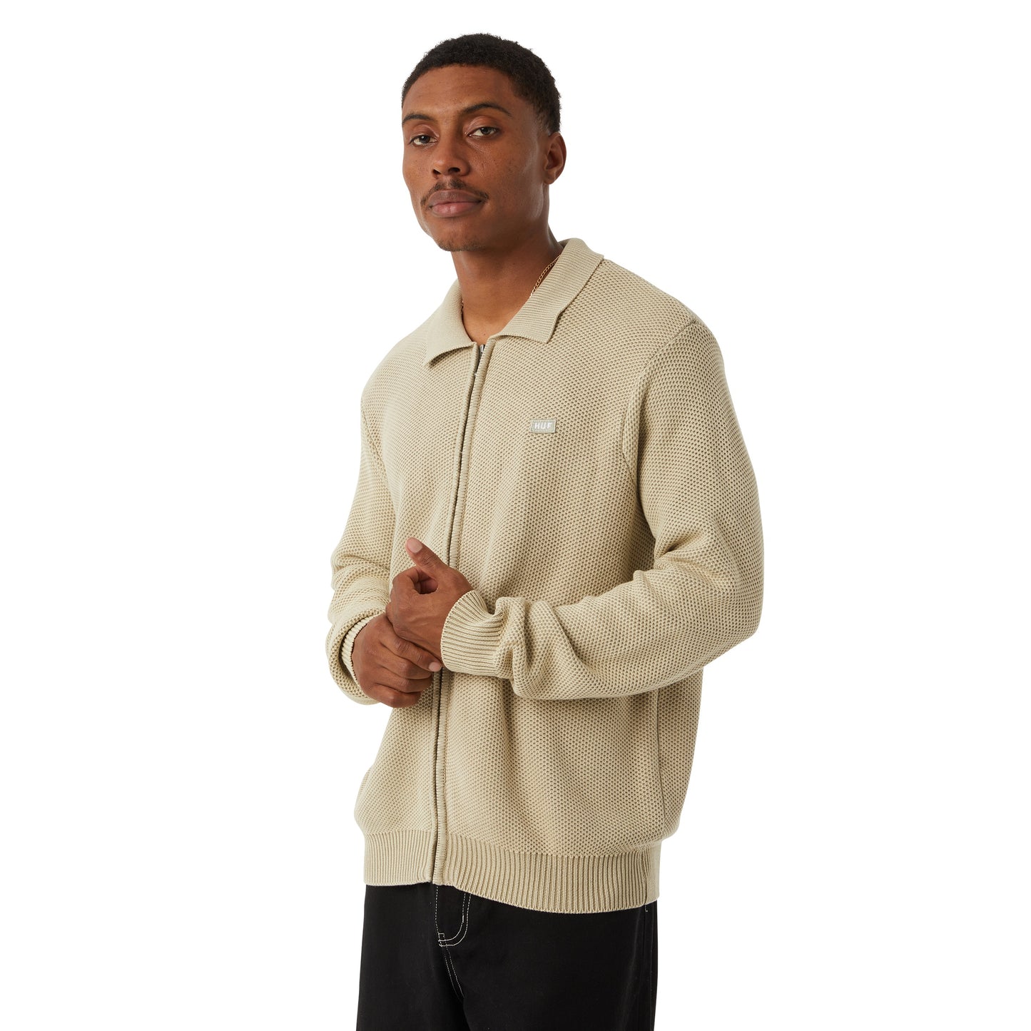 ANTON ZIP OVERDYED SWEATER