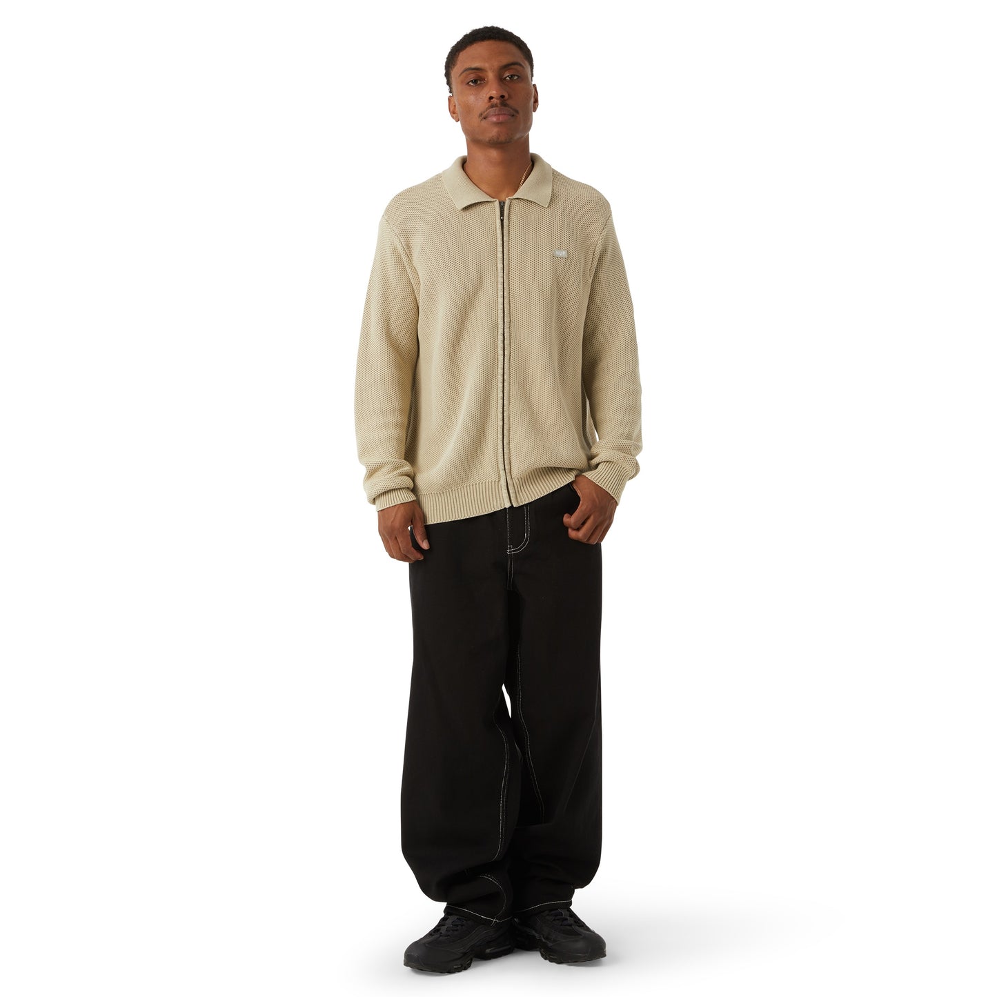 ANTON ZIP OVERDYED SWEATER