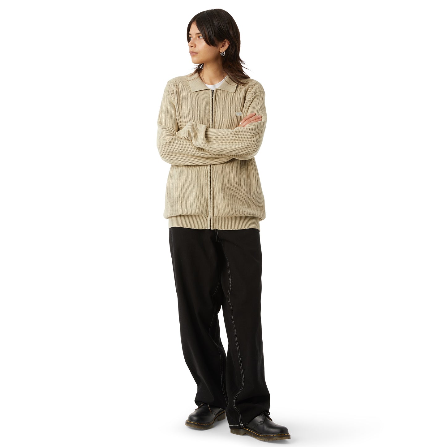 ANTON ZIP OVERDYED SWEATER