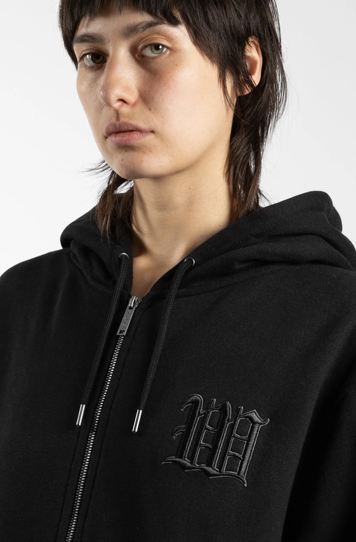 KINGDOM CURVE ZIP HOODIE - SCHWARZ