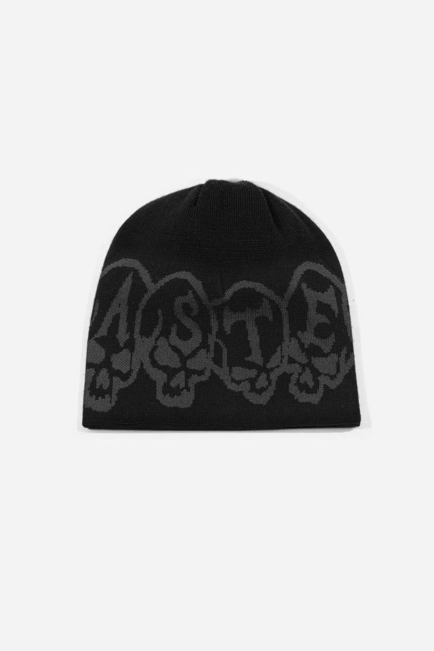BURY BROW REVERSIBLE BEANIE - BLACK