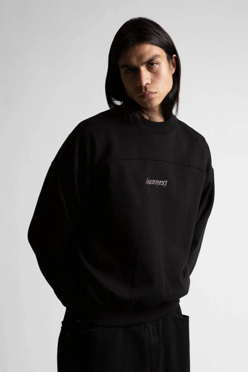 Crewneck Boxy Switchblade - Black
