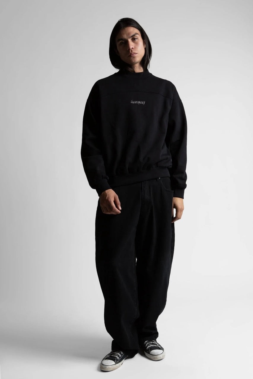 Crewneck Boxy Switchblade - Black