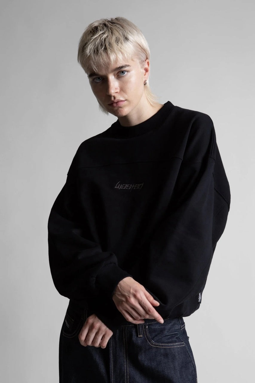 Crewneck Boxy Switchblade - Black