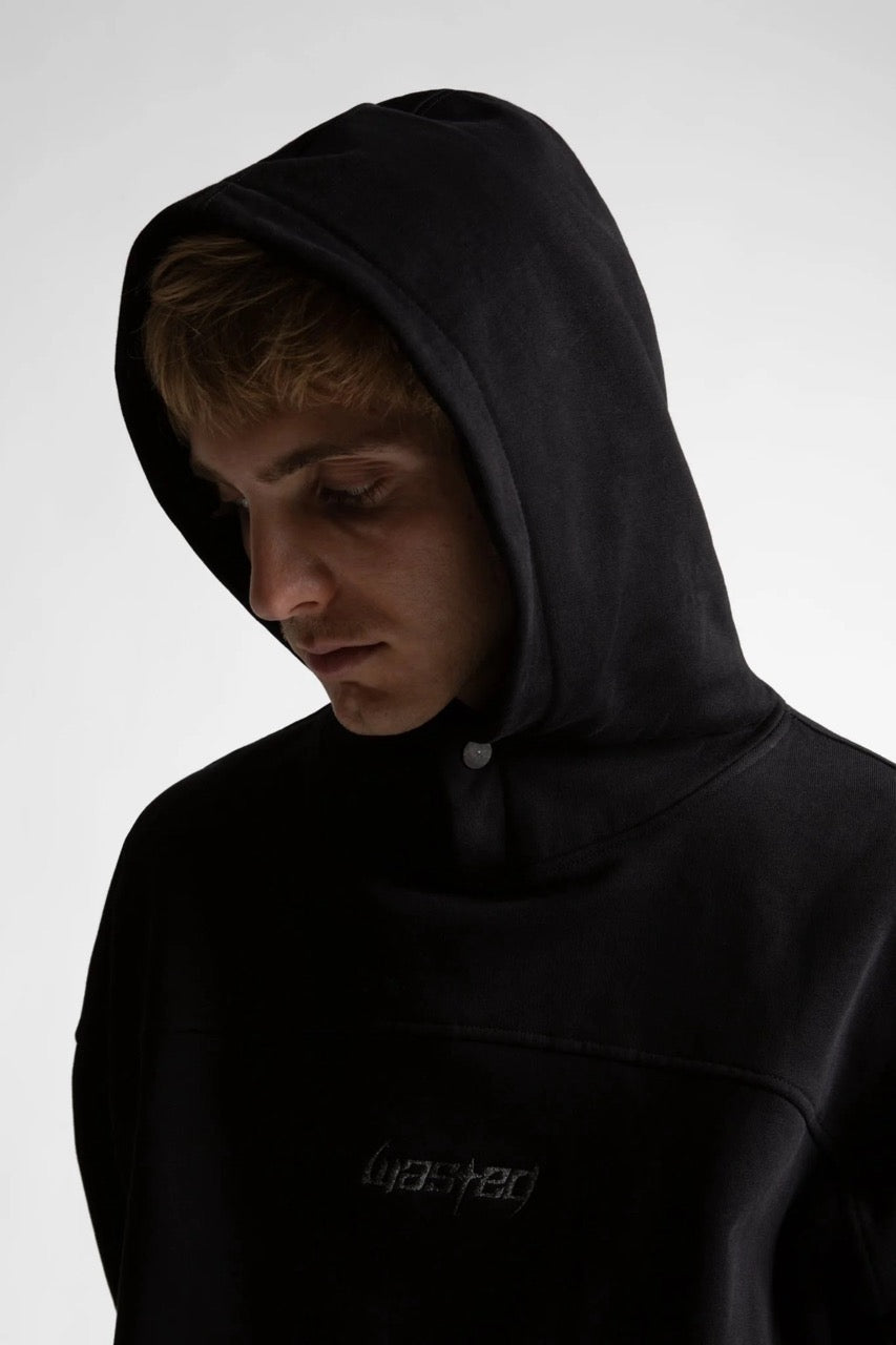 Boxy Switchblade Hoodie - Black