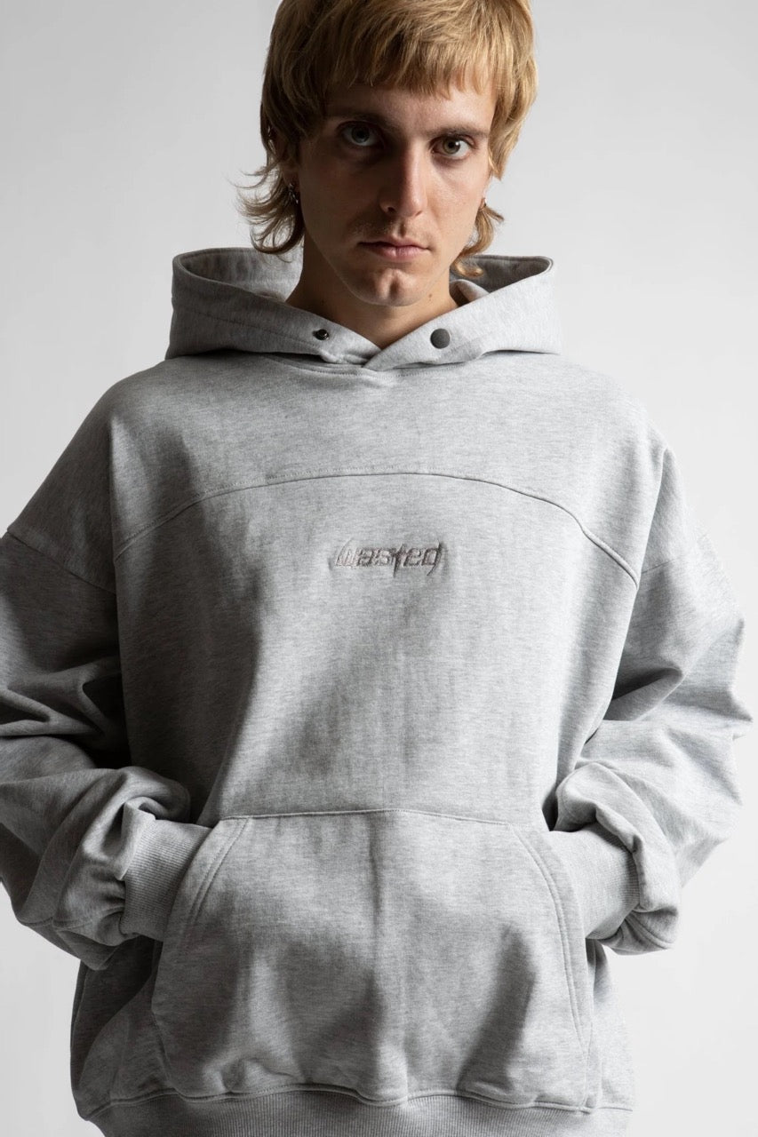 Boxy Switchblade Hoodie - Heather Grey