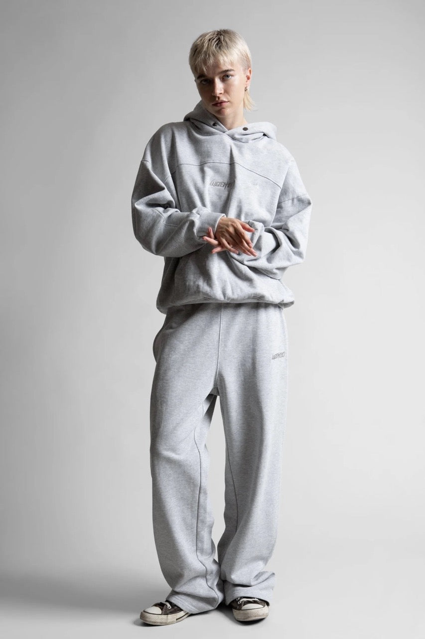 Boxy Switchblade Hoodie - Heather Grey