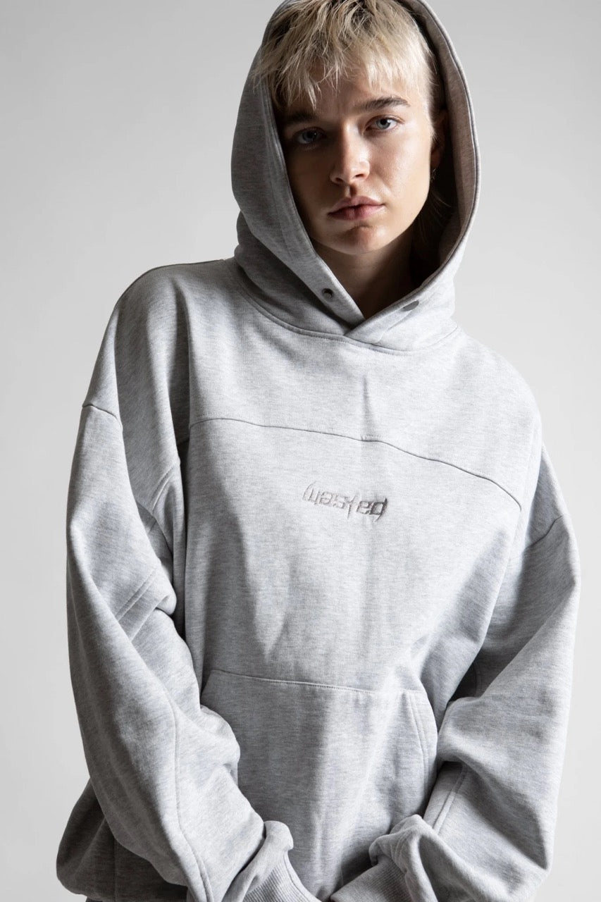 Boxy Switchblade Hoodie - Heather Grey