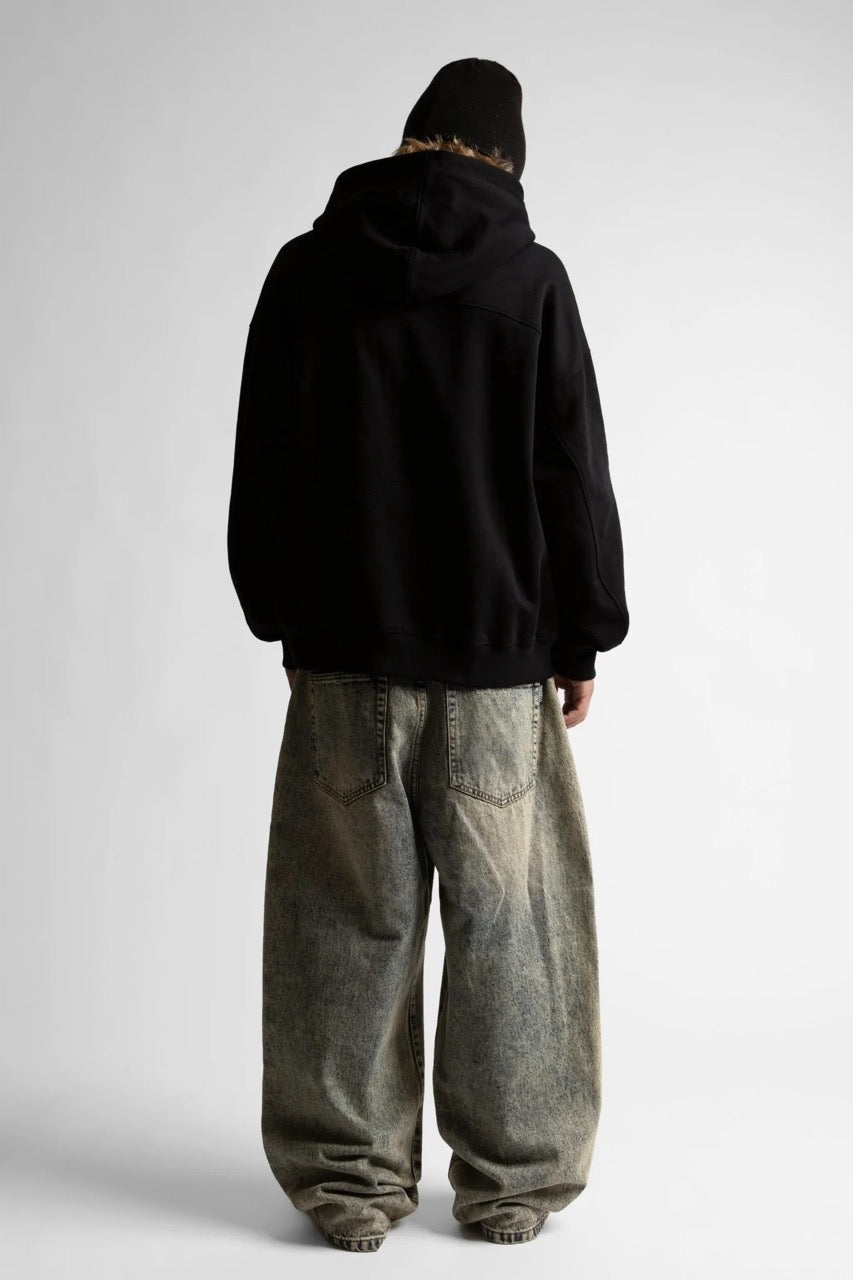 Boxy Switchblade Hoodie - Black