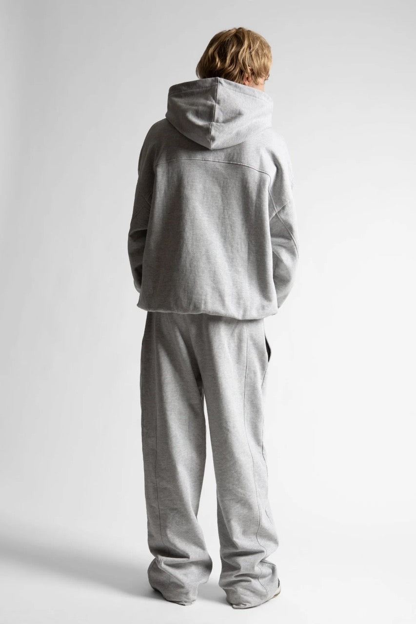 Boxy Switchblade Hoodie - Heather Grey