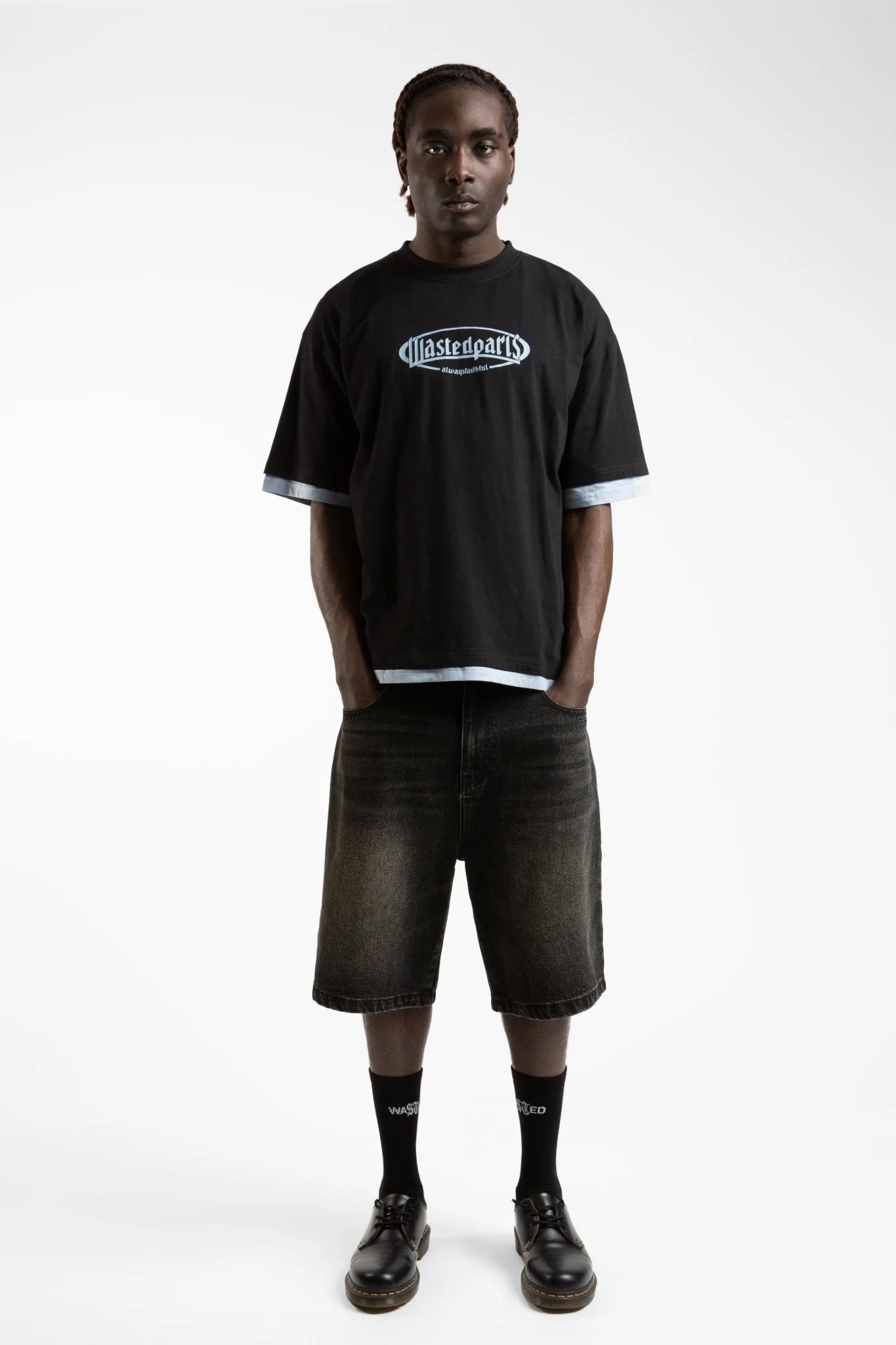 CASPER SANDBLAST SHORT - FADED BLACK