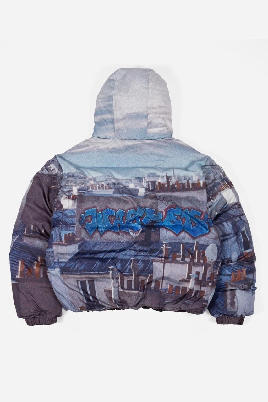 ELEVATION REVERSIBLE PUFFER JACKET - BLACK MULTI