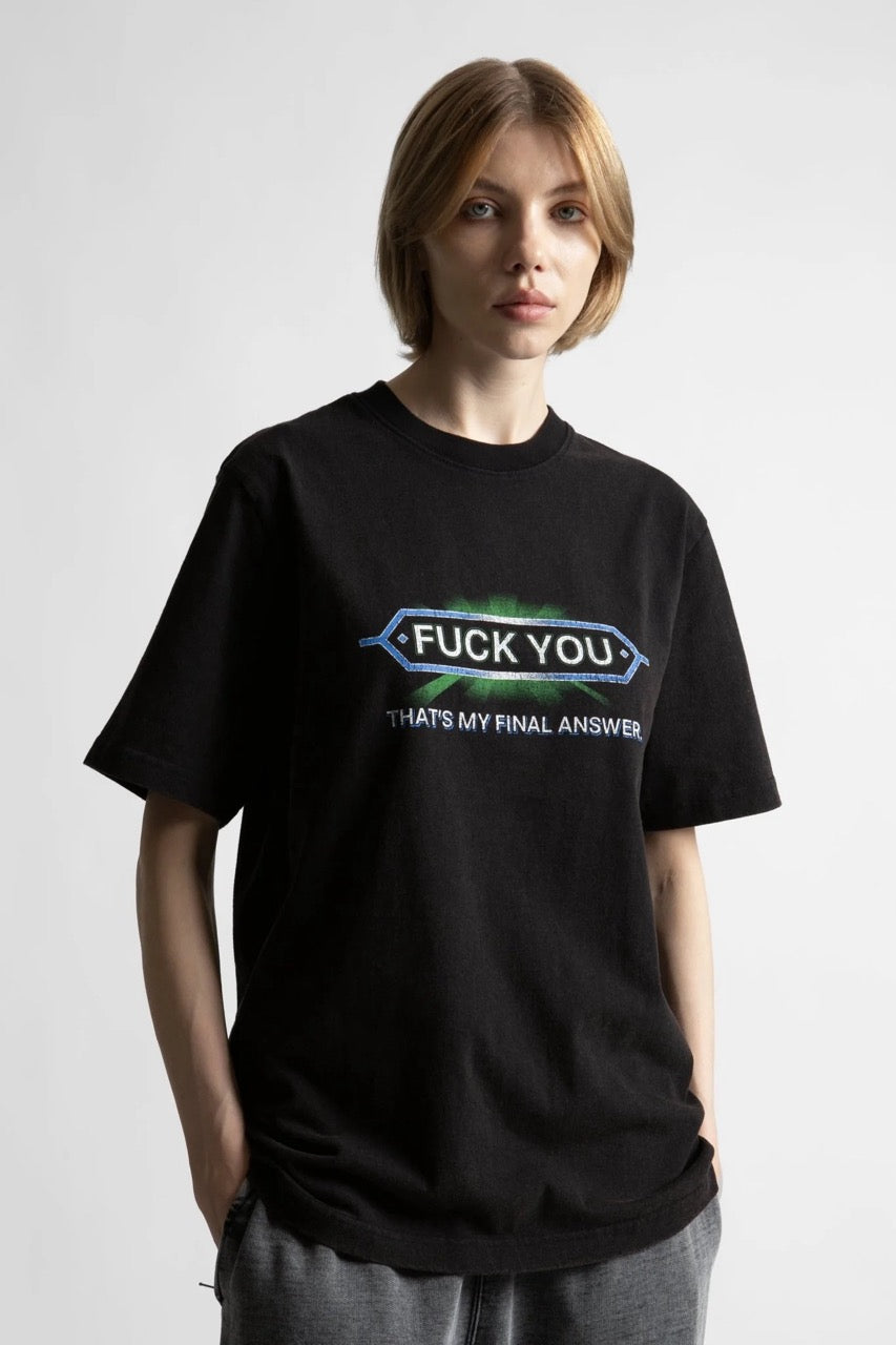 ANSWER T-SHIRT - BLACK