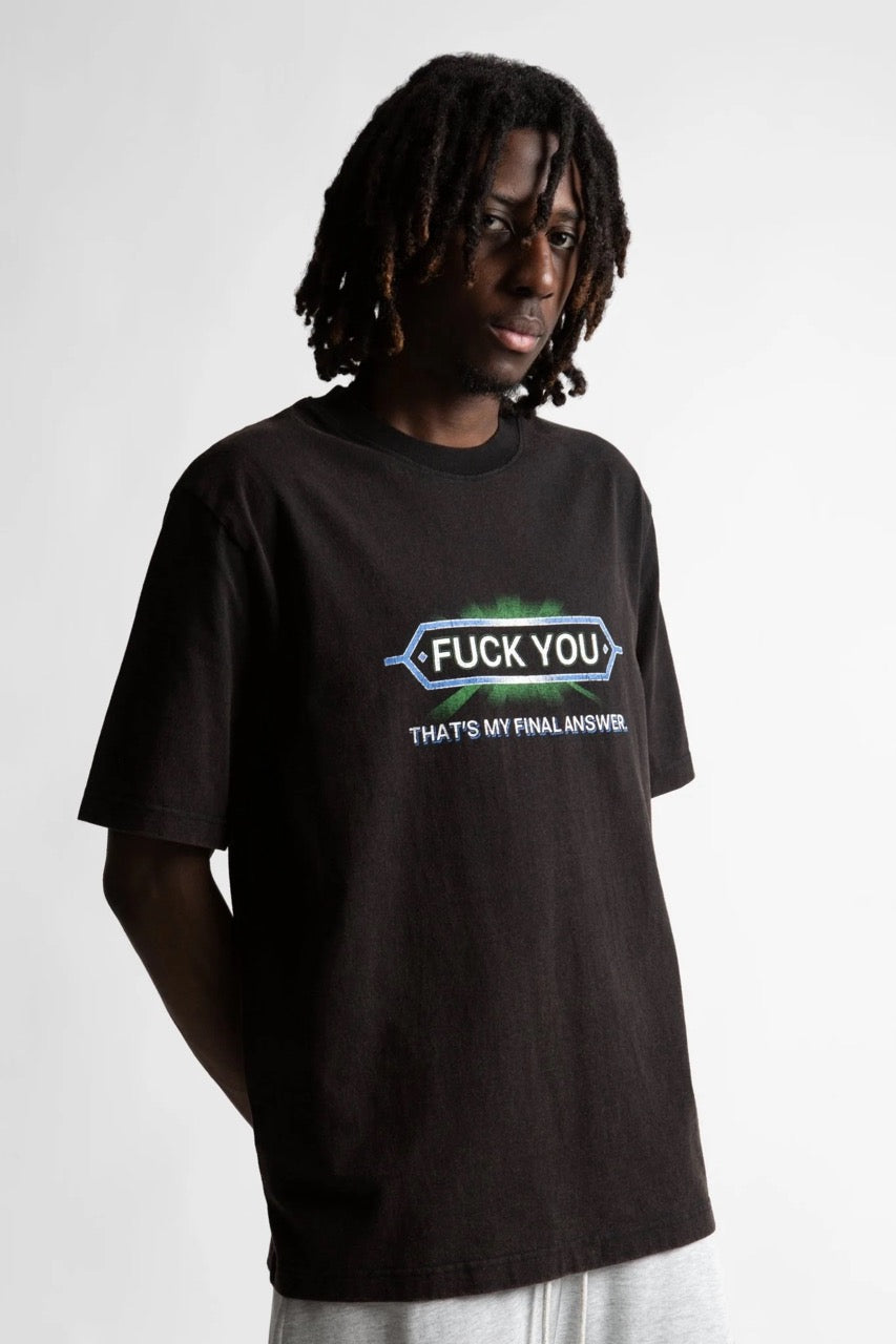 ANSWER T-SHIRT - BLACK