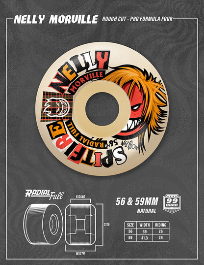Spitfire Formula Four Morville Rough Cut Radial Full Wheels (natural) 56 mm 99 Duro