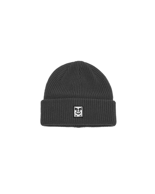 MID ICON PATCH CUFF BEANIE - BLACK