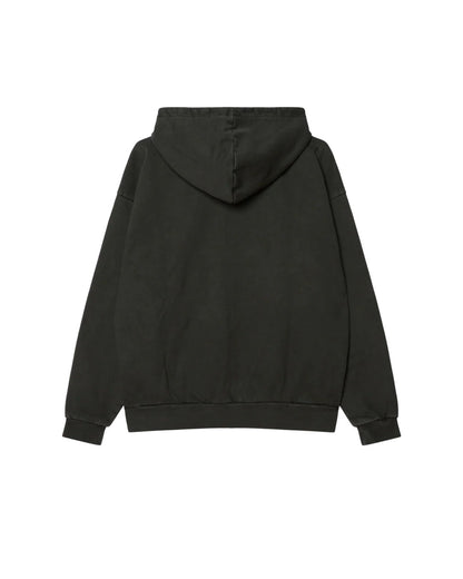 LOWERCASE PIGMENT ZIP HOOD - BLACK