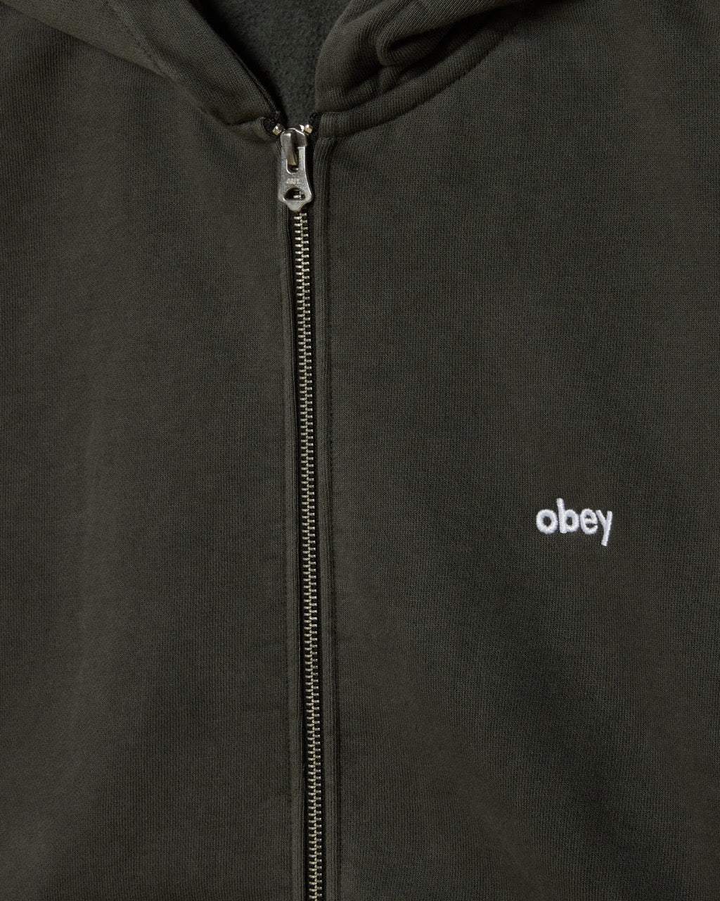 LOWERCASE PIGMENT ZIP HOOD - BLACK
