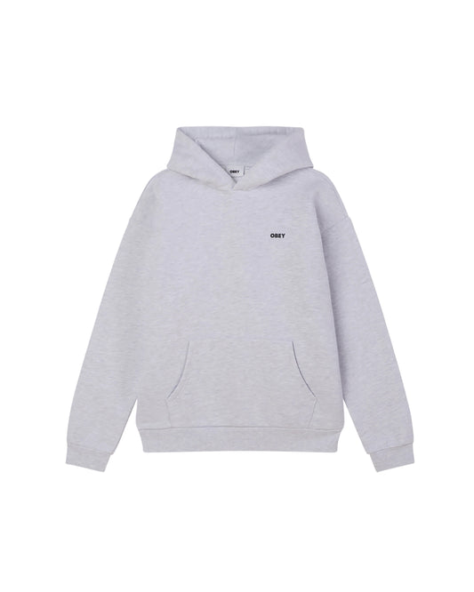 BOLD ICON EXTRA HEAVY HOOD - HEATHER GREY