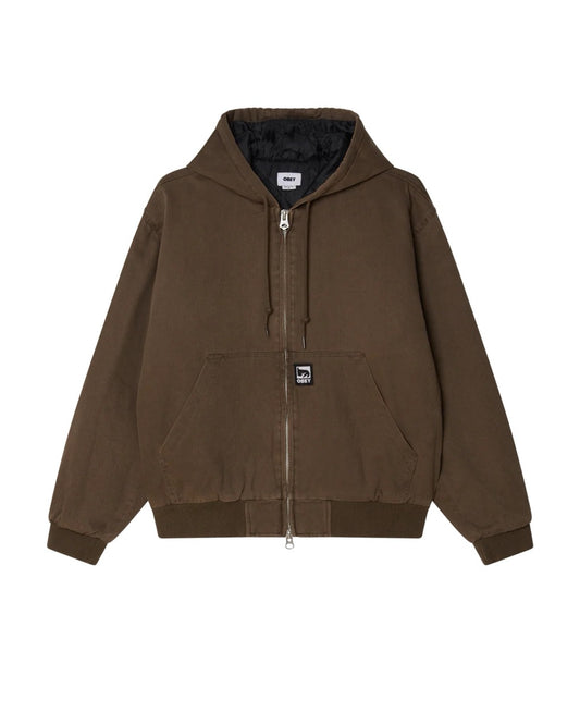 RANDY ZIP UP HOOD - WREN FADED WASH