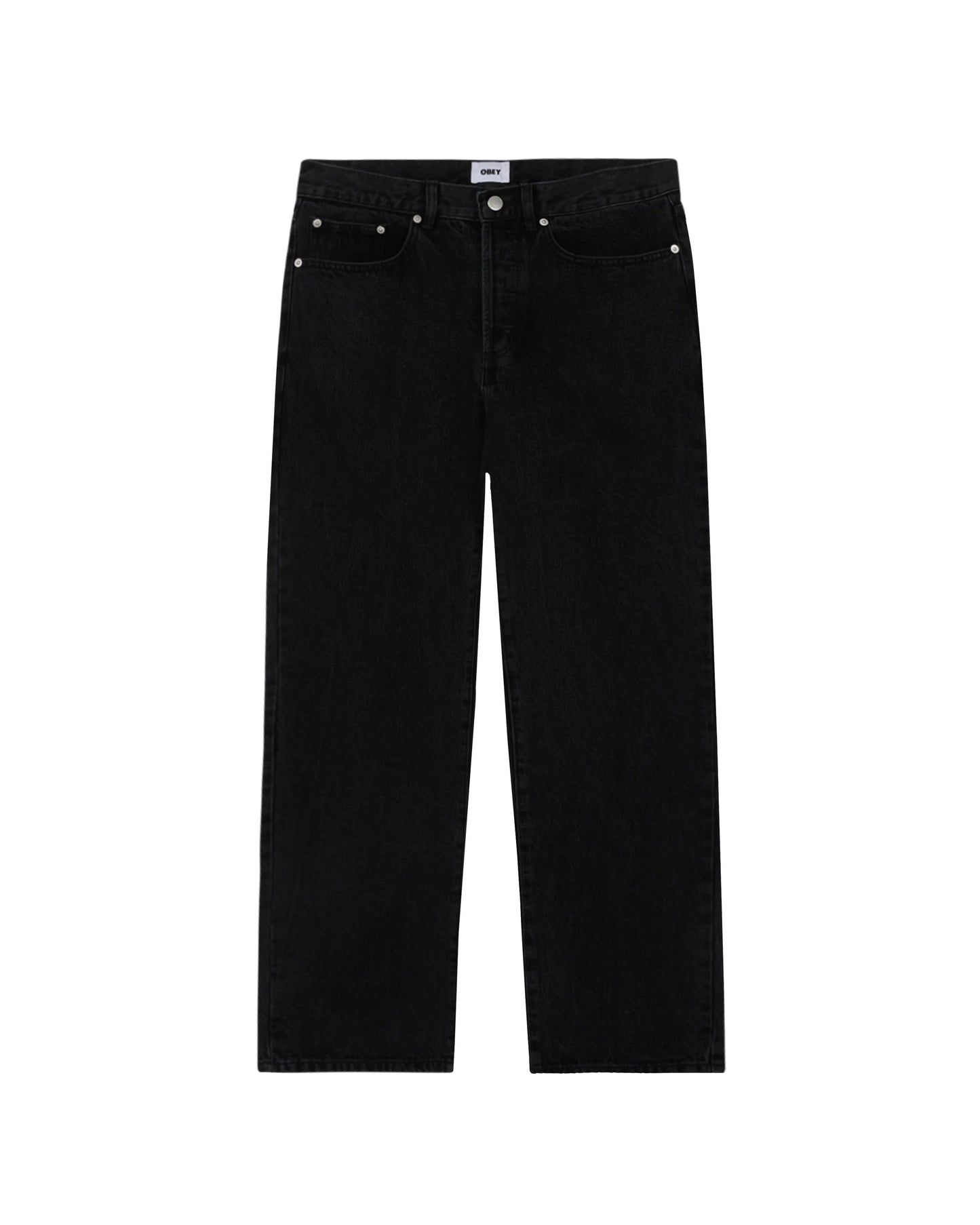 KLASSISCHER BAGGY-DENIM – VERBLASSTES SCHWARZ