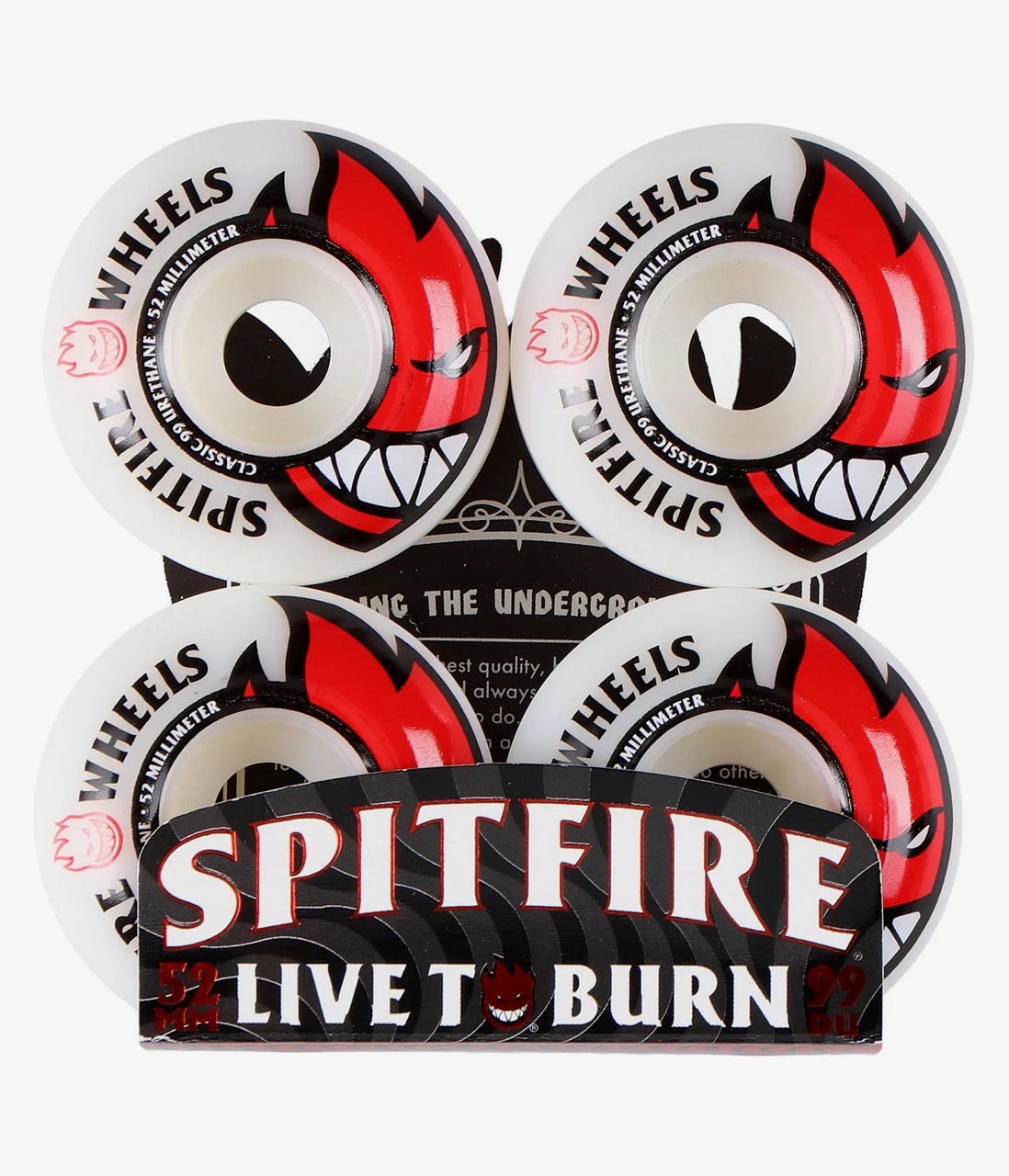 Spitfire Bighead Wheels (white red) 52 mm 99A