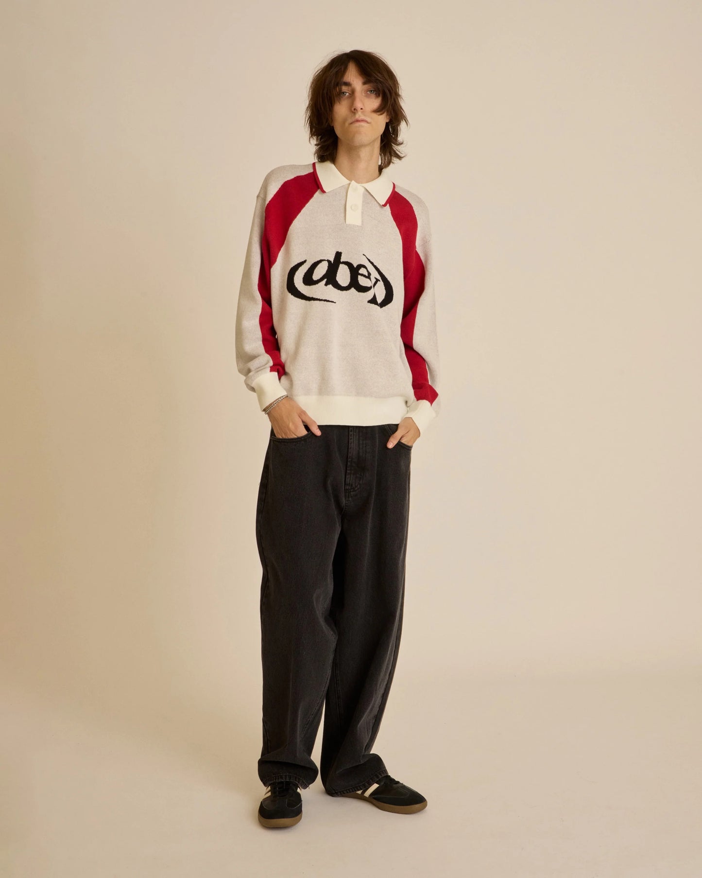 FUSSBALL-POLO-PULLOVER - WEISS-MULTI