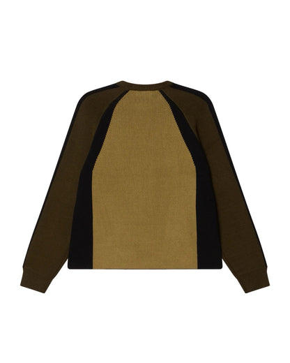 RAGLAN CREW NECK SWEATER - MERMAID GREEN MULTI