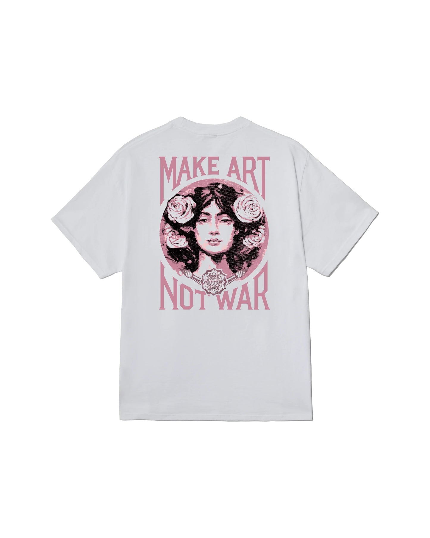 MAKE ART NOT WAR CLASSIC T-SHIRT - WHITE
