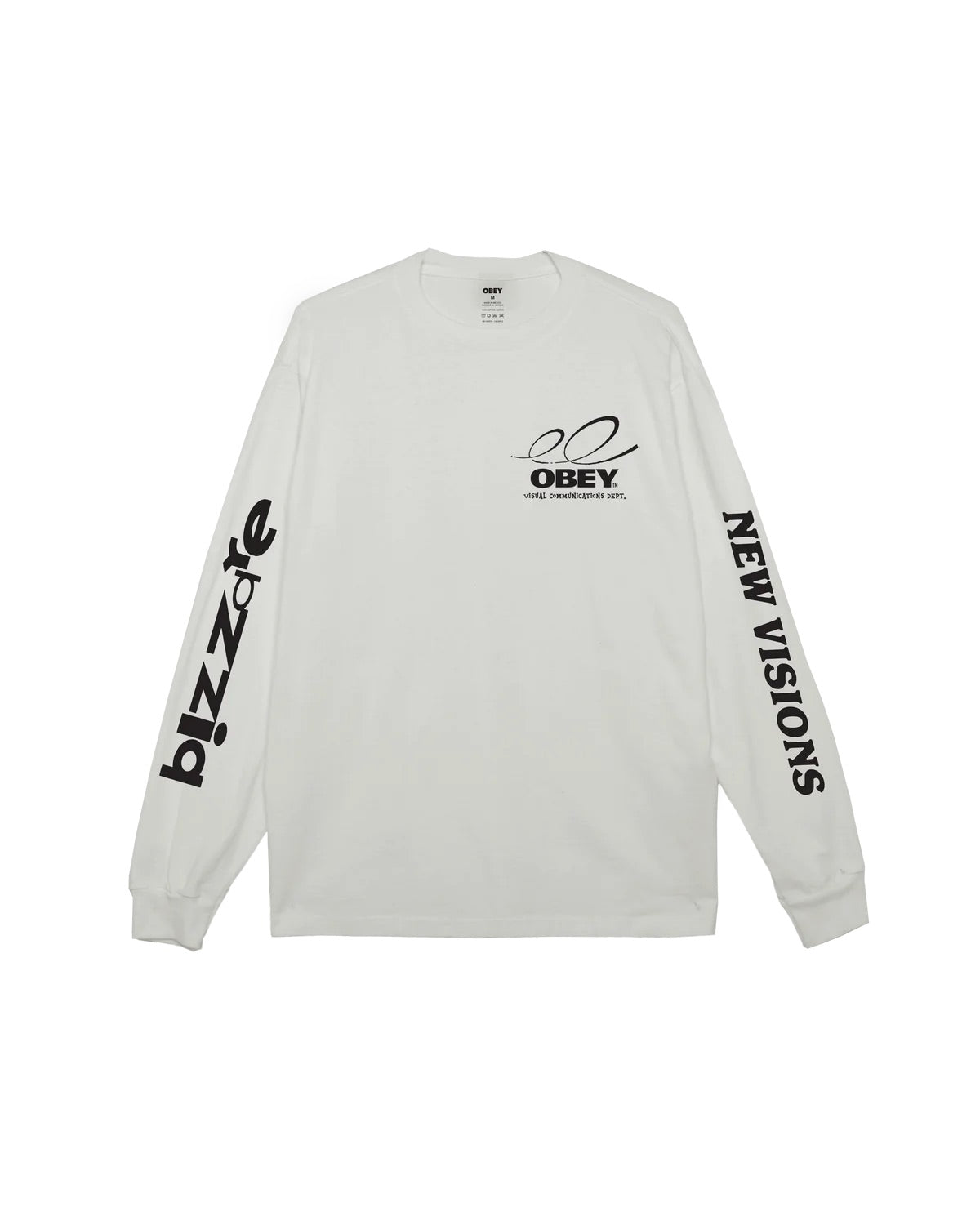 BIZZARE NEW VISIONS PIGMENT LS T-SHIRT - WHITE