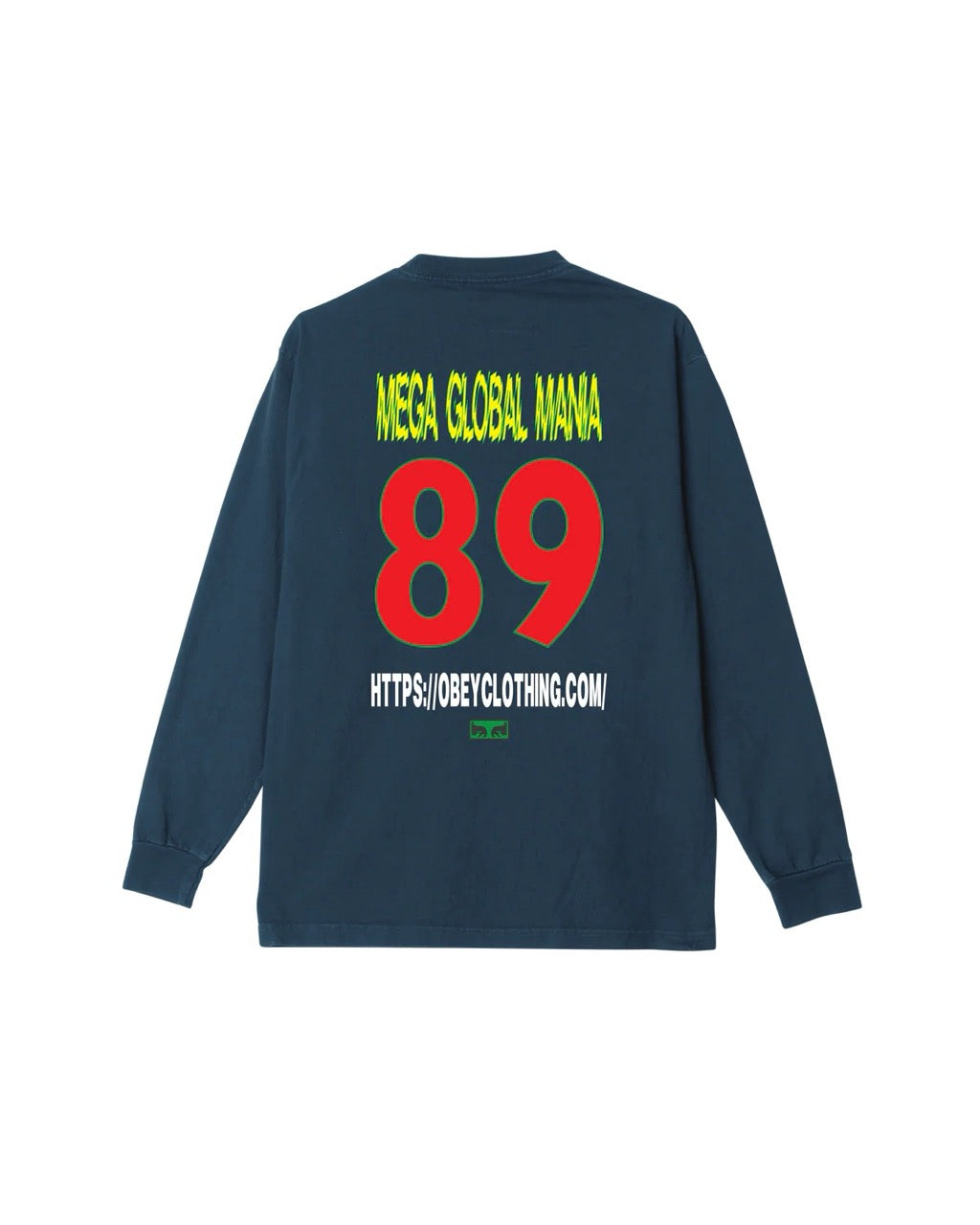 MEGA GLOBAL MANIA PIGMENT LS T-SHIRT - DARK DENIM