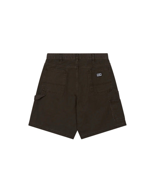 BIGWIG DENIM CARPENTER SHORT - WREN FADED WASH (BROWN)