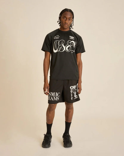 EASY COSMIC DREAMS MESH SHORT - BLACK