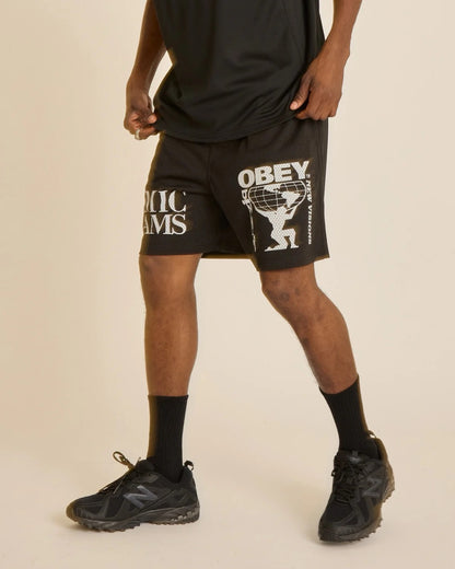 EASY COSMIC DREAMS MESH SHORT - BLACK