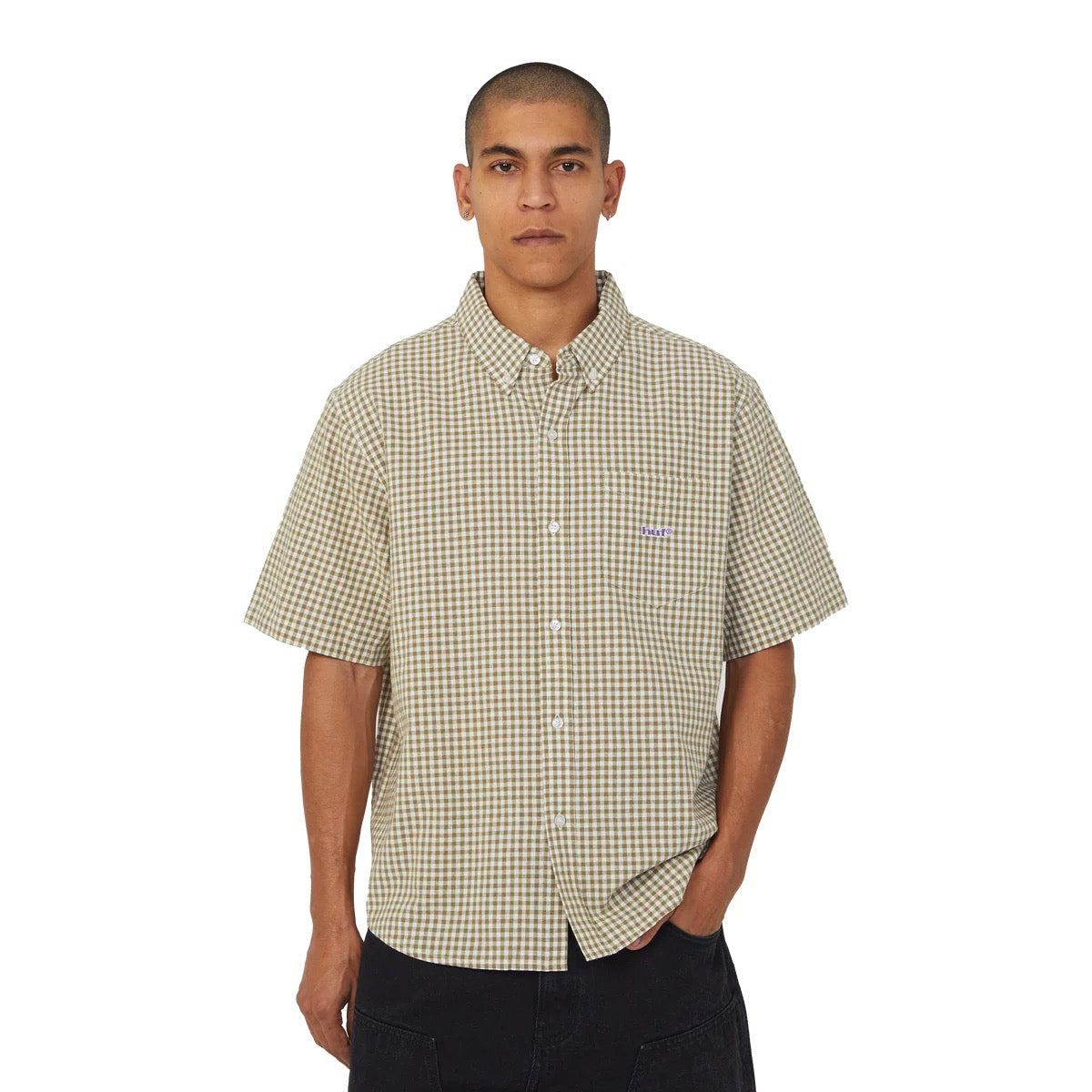 89 Micro Gingham Oxford Shirt - Natural