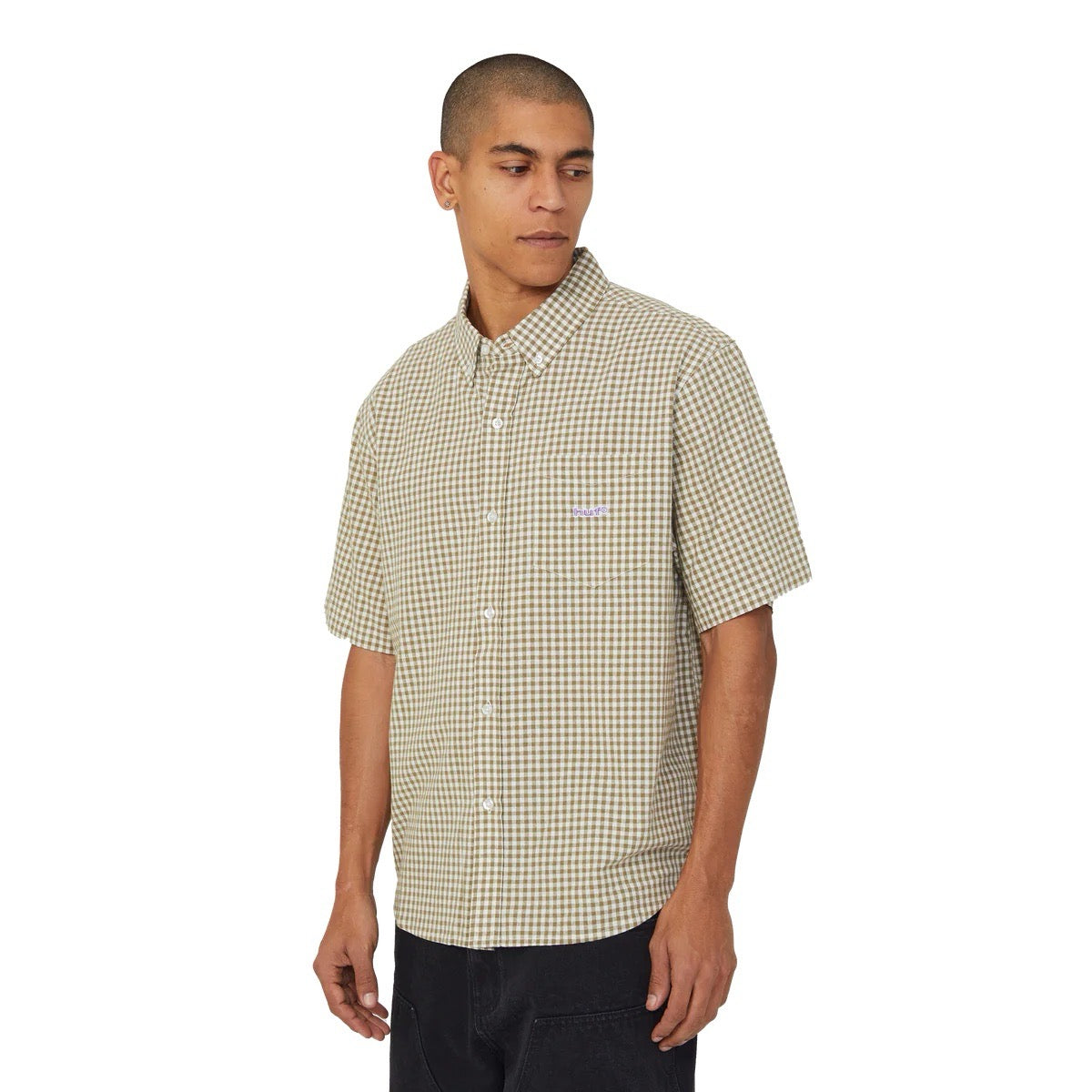 89 Micro Gingham Oxford Shirt - Natural