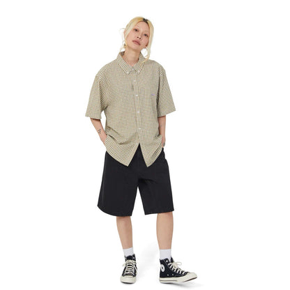 89 Micro Gingham Oxford Shirt - Natural